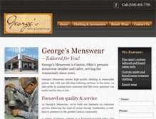 Tablet Screenshot of georgesmenswear.com